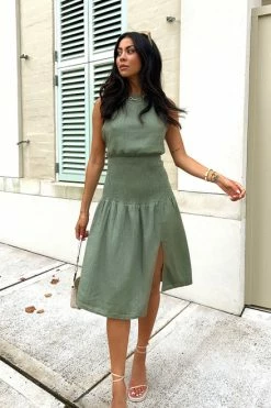Joanne Midi Dress OLIVE