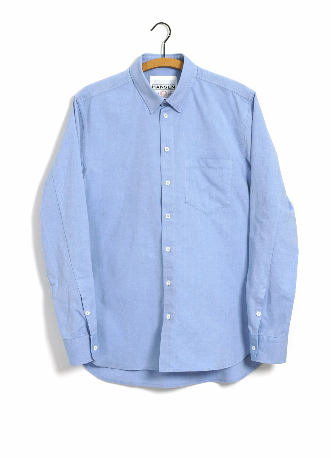 HANSEN GARMENTS HAAKON | Hidden Button Down Shirt | Blue