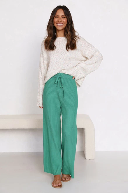Levi Knit Pants TEAL - Image 2