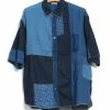 KAPITAL KATMANDU | Short Sleeve Patchwork Shirt | Indigo