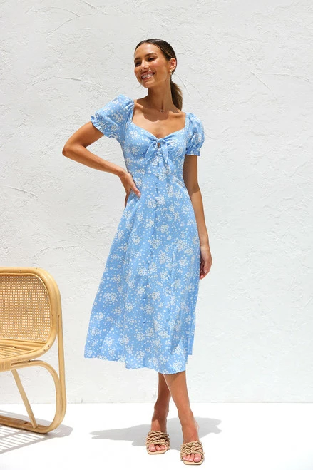 Kodie Dress BLUE FLORAL - Image 3