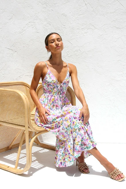 Ellie Dress PURPLE MULTI - Image 5