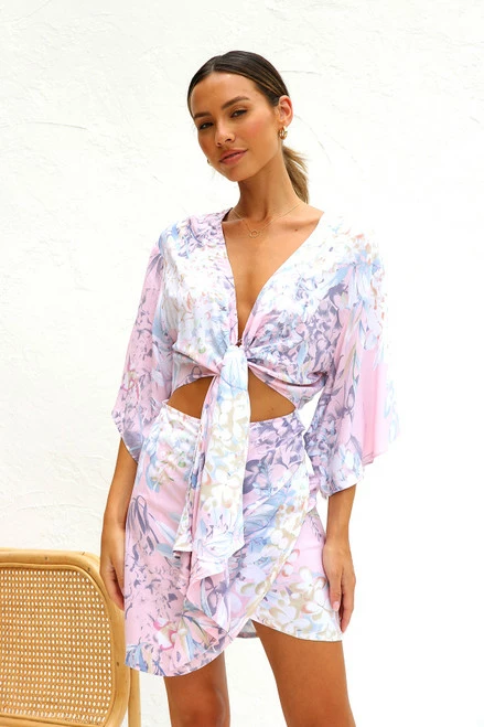 Marlee Dress PINK FLORAL - Image 3