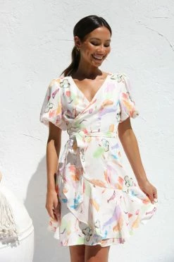 Alexa Wrap Dress MULTI