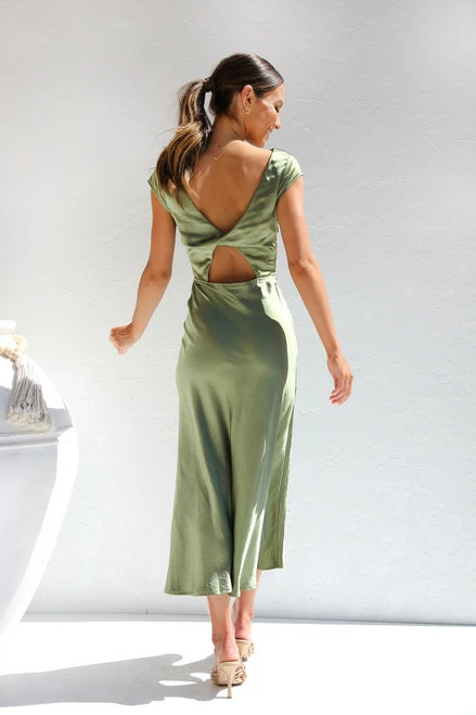 Elena Dress OLIVE - Image 4