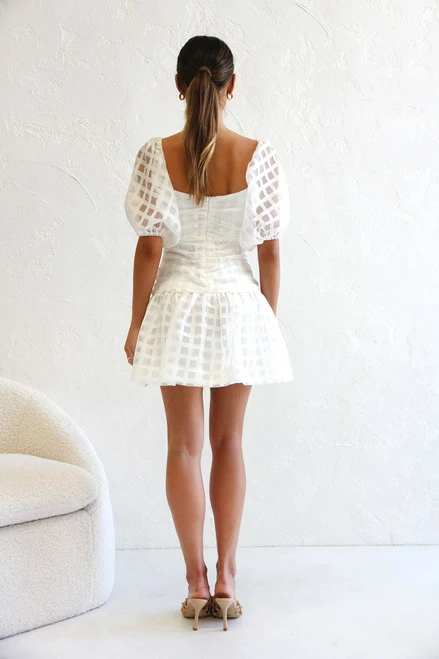 Cassidy Mini Dress WHITE - Image 7