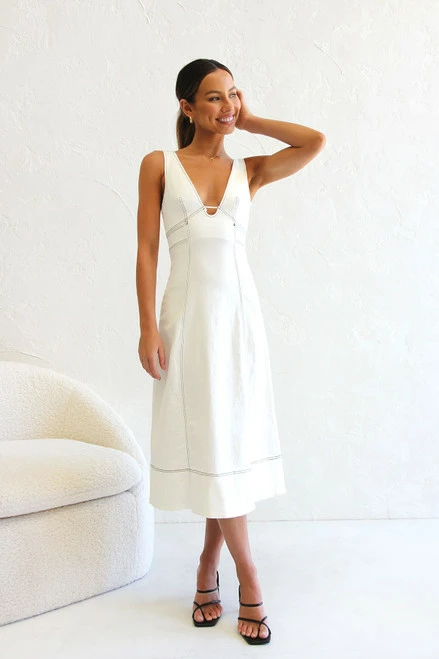 Elki Dress WHITE DENIM - Image 3