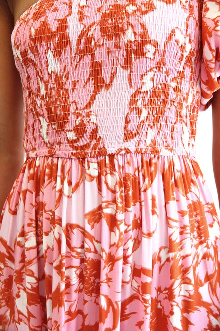 Saraya Dress PINK FLORAL - Image 7