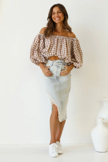 Pia Denim Skirt VINTAGE WASH - Image 4