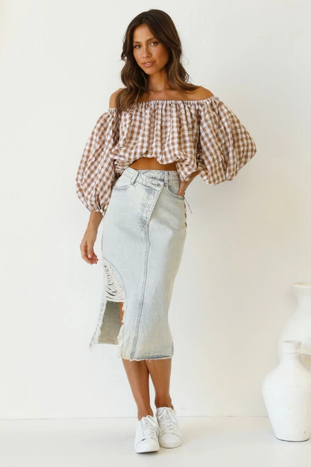 Pia Denim Skirt VINTAGE WASH - Image 8