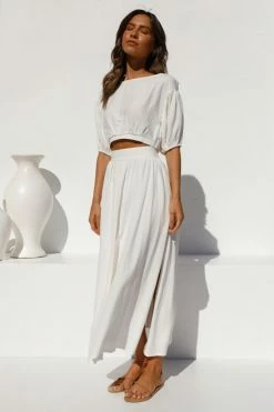 Bea Maxi Skirt WHITE