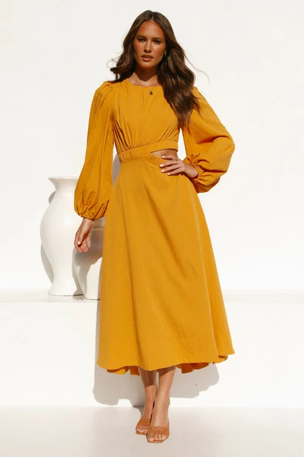 Nolan Dress MUSTARD - Image 5
