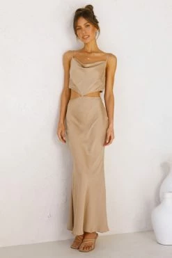 Eisley Midi Dress TAUPE