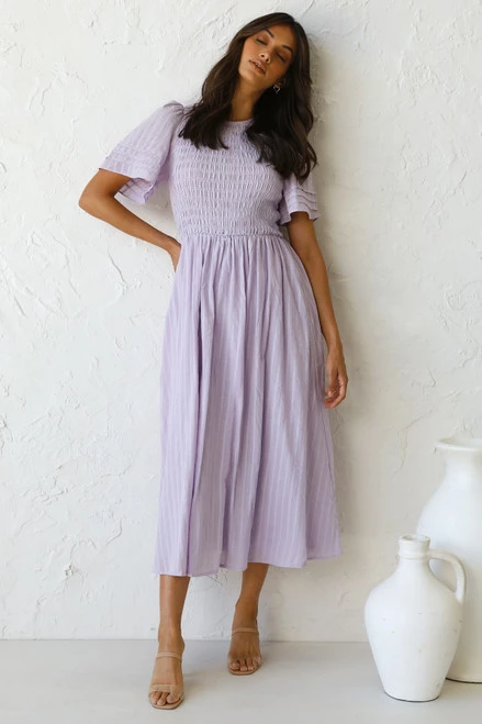 Macy Midi Dress LILAC - Image 5