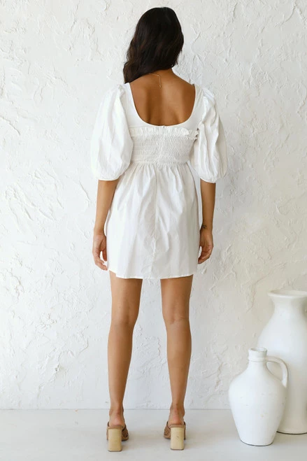 Abbey Mini Dress WHITE - Image 10