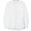 HANSEN GARMENTS ANTE | Collarless Shirt | White