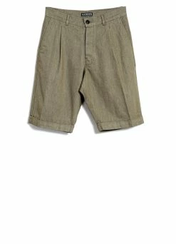 HANSEN GARMENTS BIRK | Single Pleated Shorts | Safari