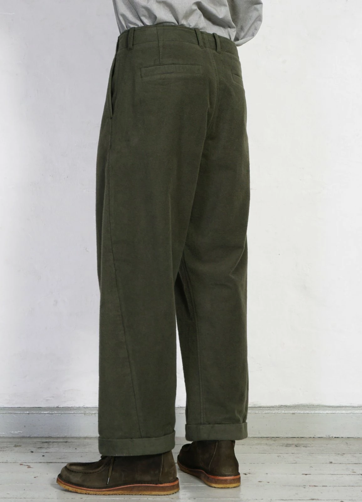 HANSEN GARMENTS BOBBY | Super Wide Pleated Trousers | Dark Green - Image 3