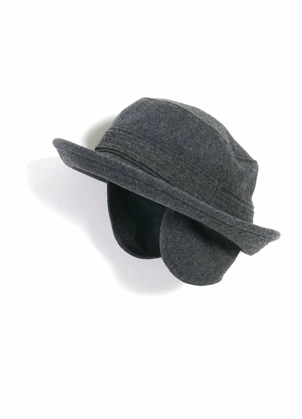 HANSEN GARMENTS EDVARD | Bucket Hat With Earflaps | Grey Melange - Image 2