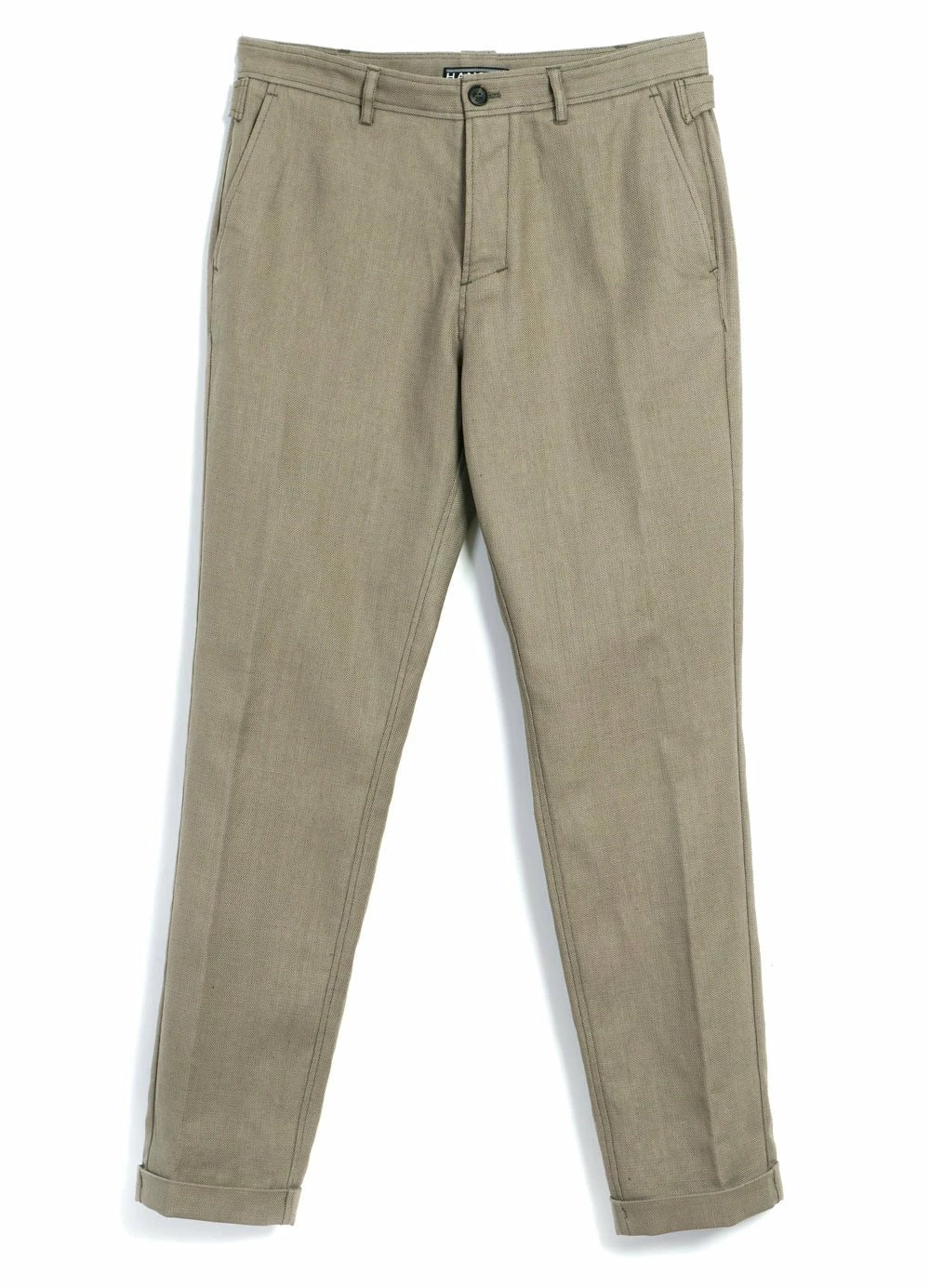 HANSEN GARMENTS FINN | Side Buckle Regular Trousers | Bay Leaf