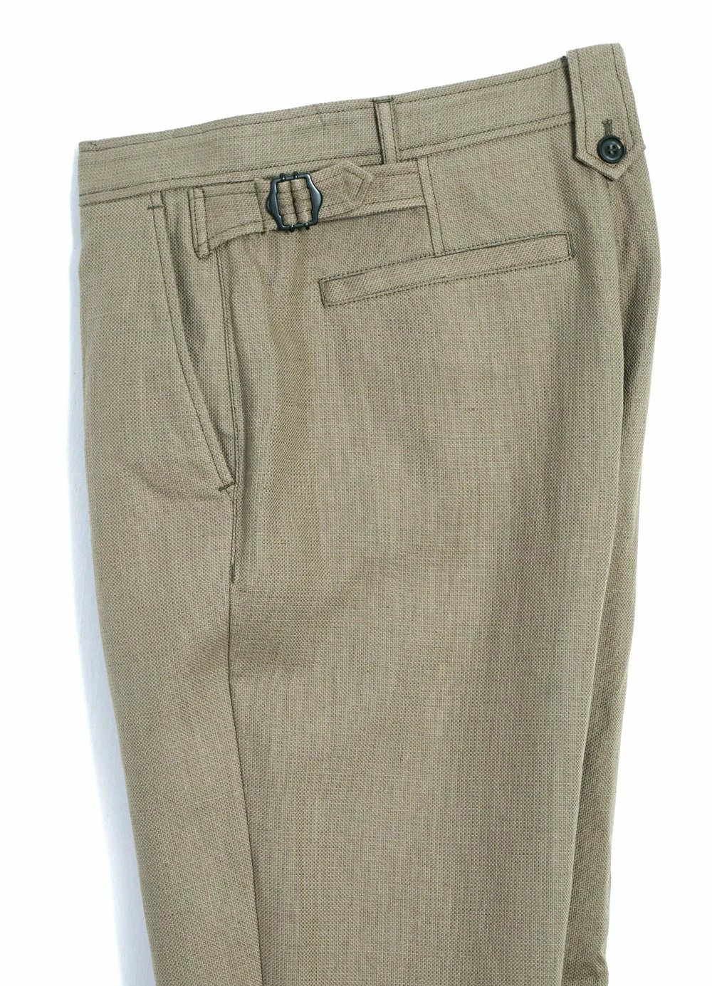 HANSEN GARMENTS FINN | Side Buckle Regular Trousers | Bay Leaf - Image 5