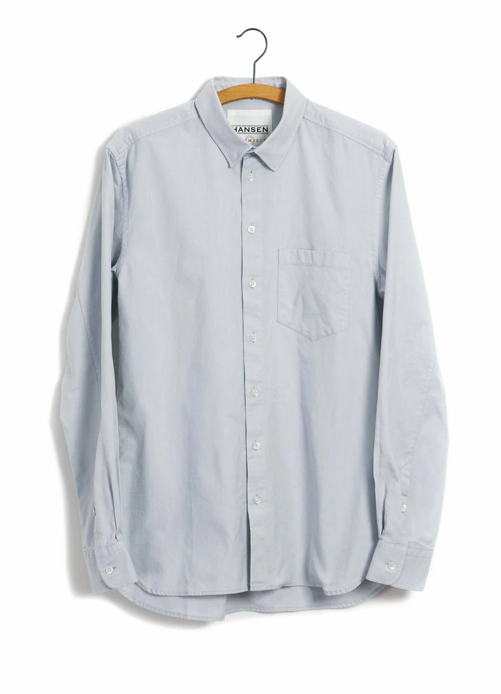 HANSEN GARMENTS HAAKON | Hidden Button Down Shirt | Silver