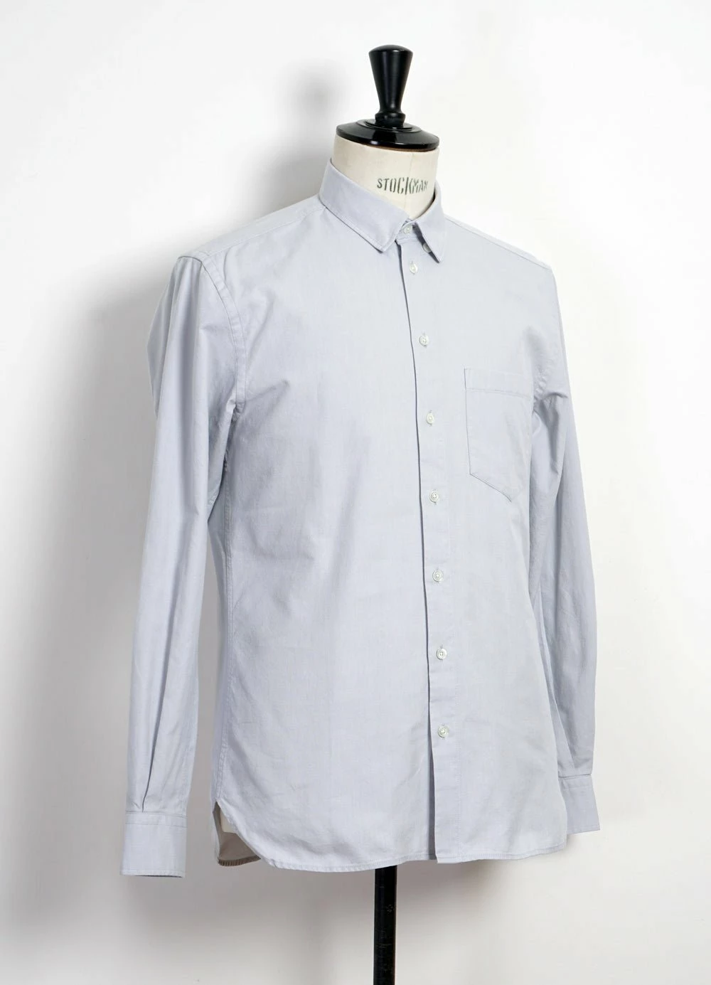 HANSEN GARMENTS HAAKON | Hidden Button Down Shirt | Silver - Image 2