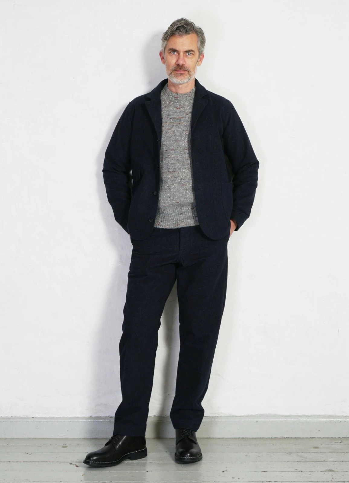 HANSEN GARMENTS KEN | Wide Cut Trousers | Broken Blue - Image 2