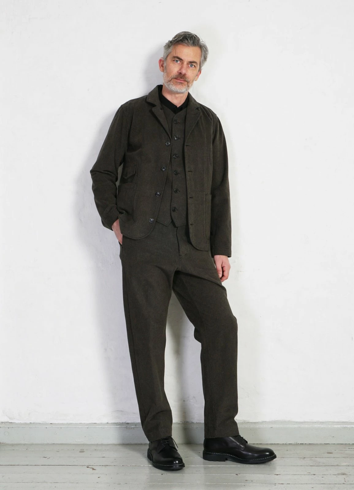 HANSEN GARMENTS KEN | Wide Cut Trousers | Greenish - Image 8