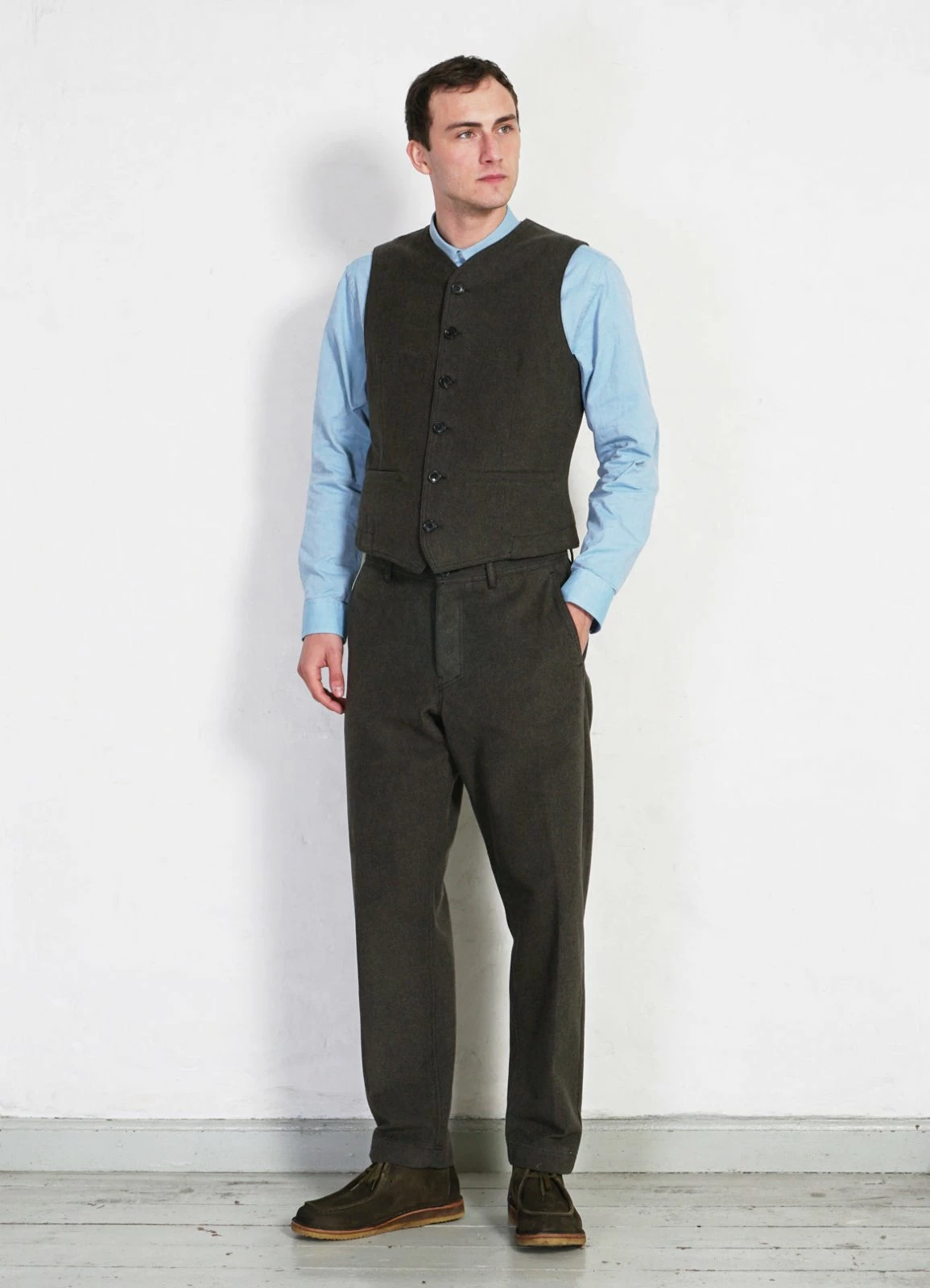 HANSEN GARMENTS KEN | Wide Cut Trousers | Greenish - Image 4