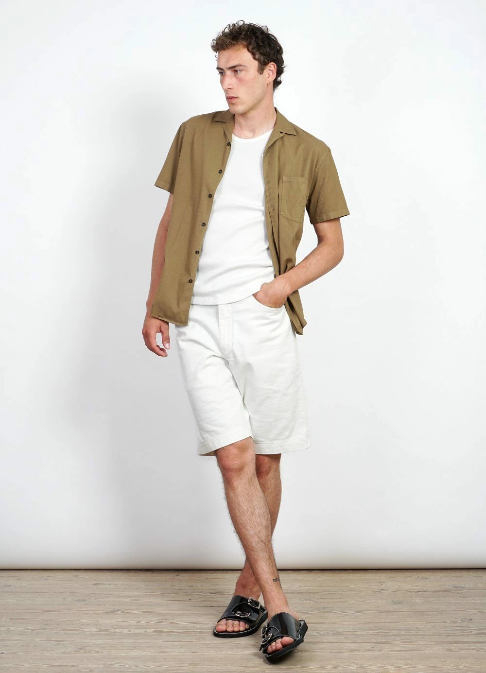HANSEN GARMENTS LENNY | Casual Work Shorts | Ecru - Image 6