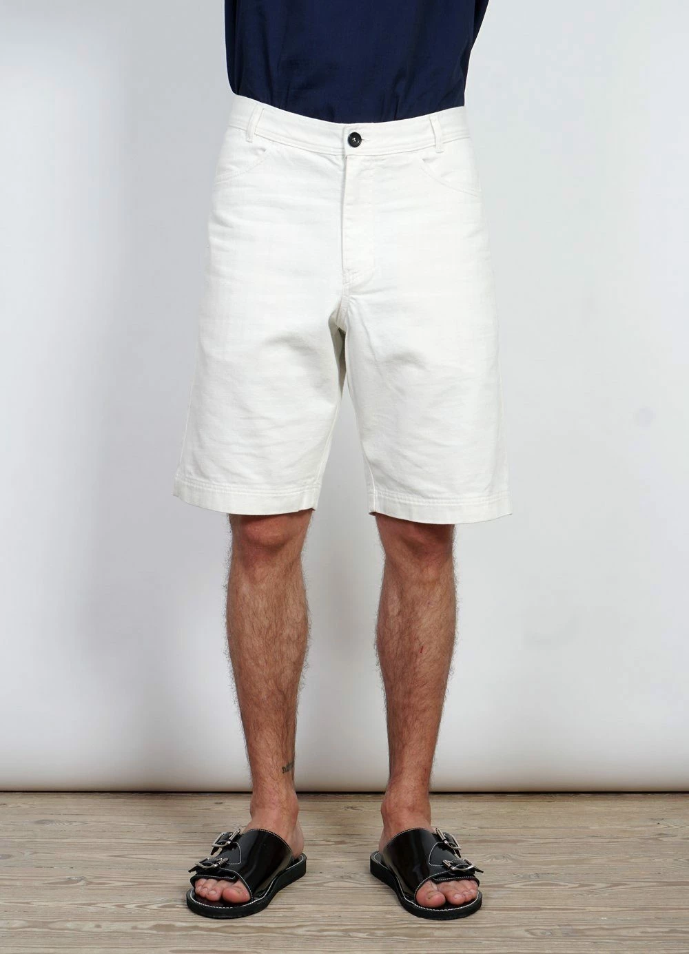 HANSEN GARMENTS LENNY | Casual Work Shorts | Ecru - Image 2