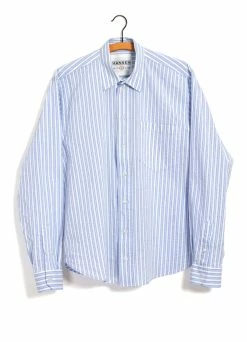 HANSEN GARMENTS RAYMOND | Relaxed Classic Shirt | Big Blue Stripes