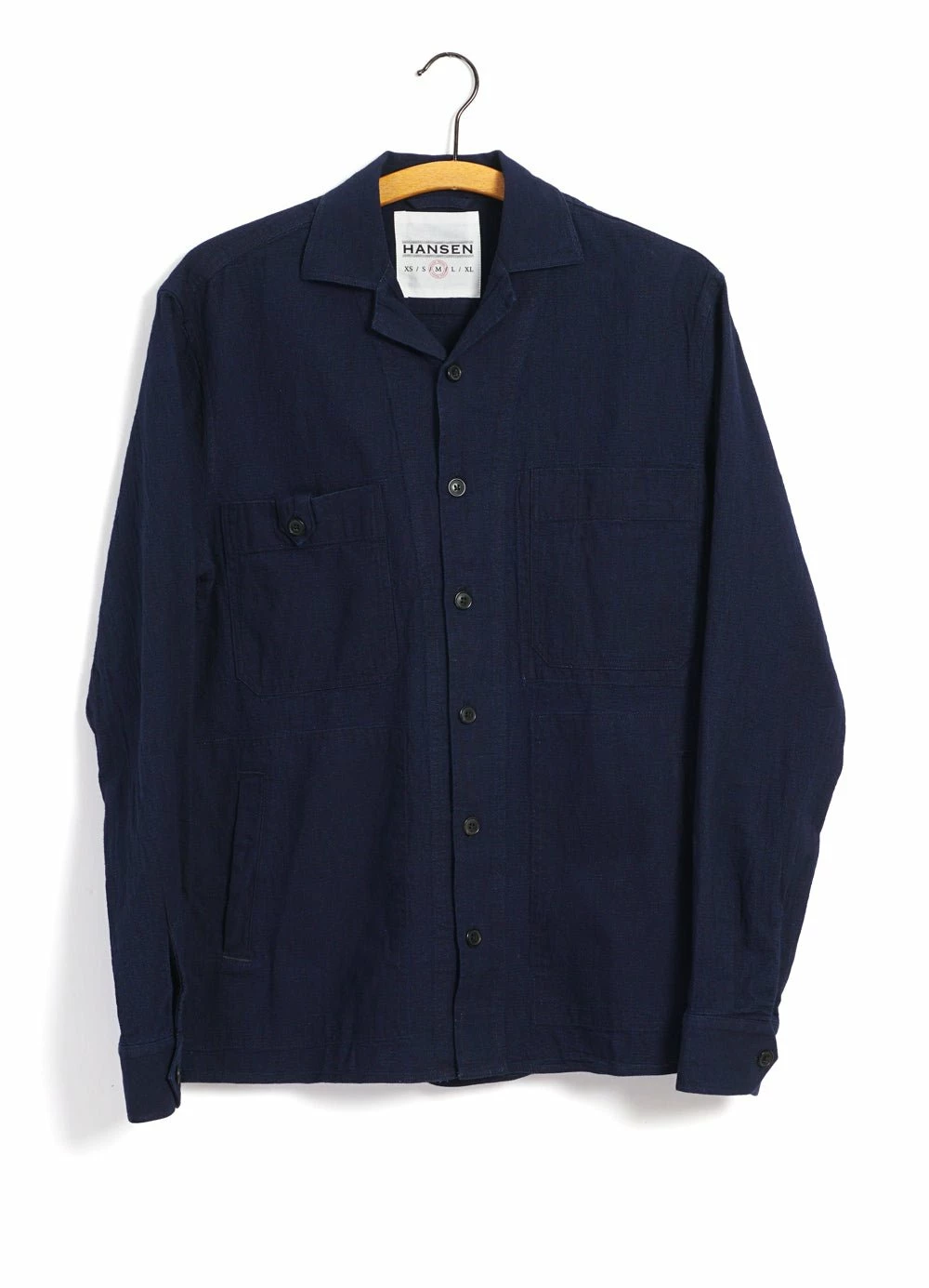 HANSEN GARMENTS SAM | Casual Over Shirt | Waffle Indigo