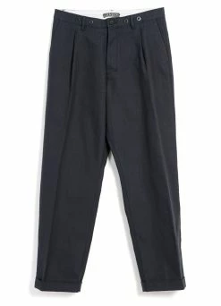 HANSEN GARMENTS SUNE | Pleated Wide Cut Trousers | Dark Blue