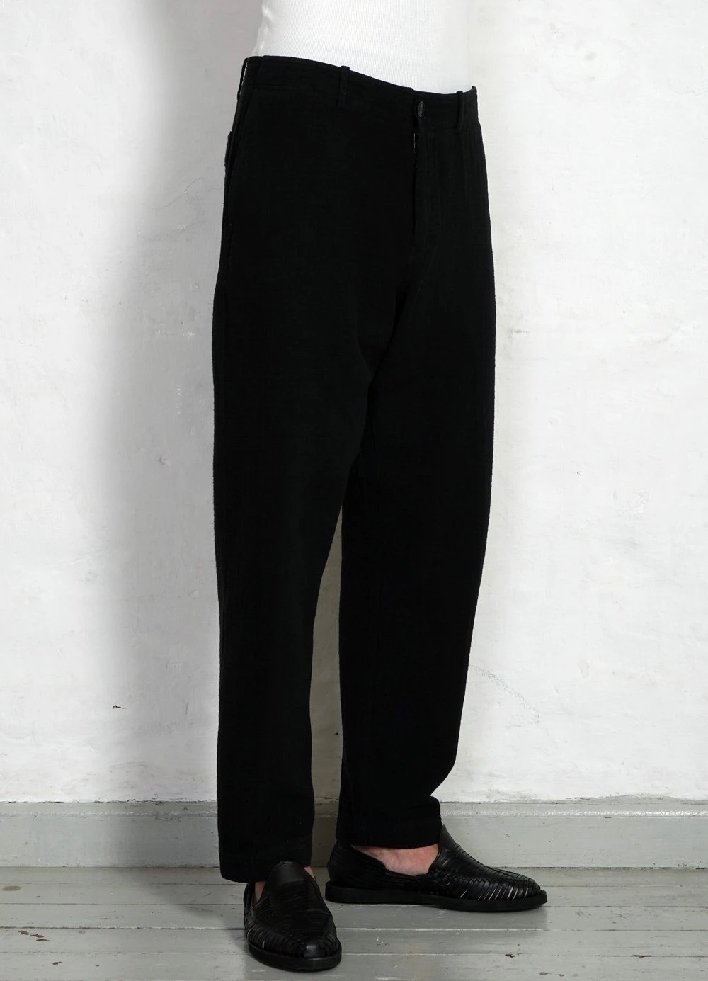 HANSEN GARMENTS TRYGVE | Wide Cut Cropped Trousers | Black - Image 5