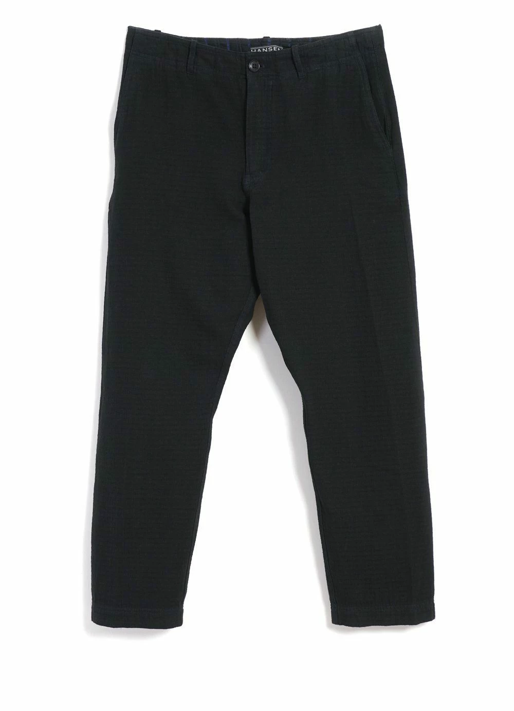 HANSEN GARMENTS TRYGVE | Wide Cut Cropped Trousers | Black