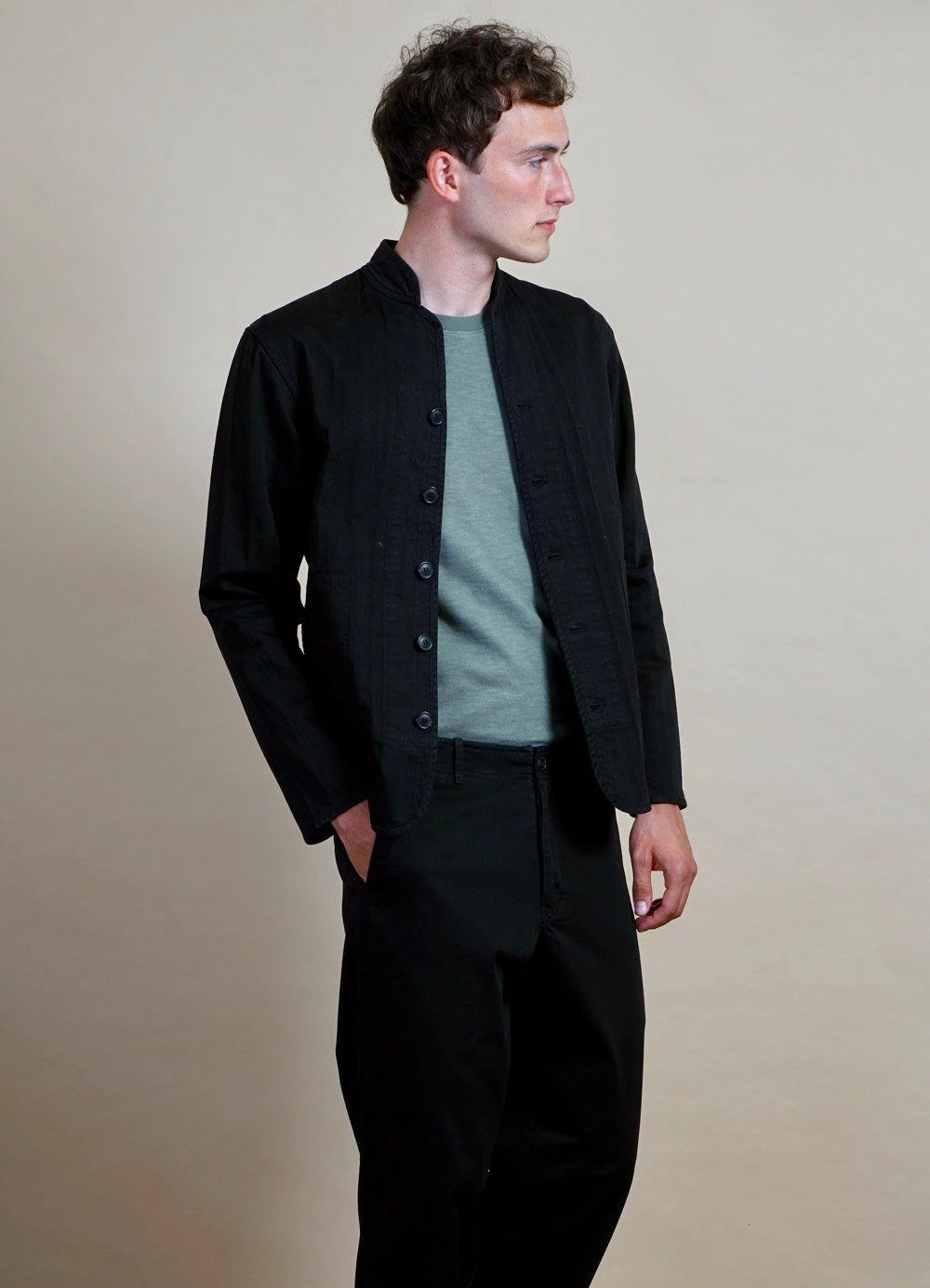 HANSEN GARMENTS TRYGVE | Wide Cut Cropped Trousers | Black - Image 4