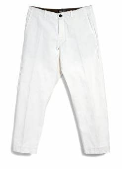 HANSEN GARMENTS TRYGVE | Wide Cut Cropped Trousers | Off White