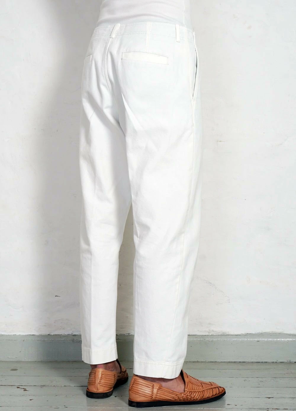 HANSEN GARMENTS TRYGVE | Wide Cut Cropped Trousers | Off White - Image 4